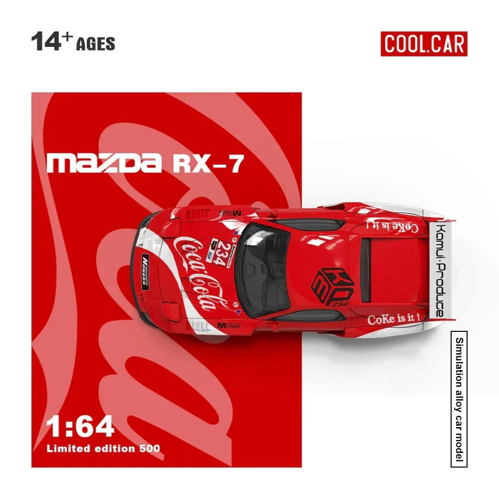 Cool Car-Mazda RX-7 Red Coca-Cola(Limited Figure Edition 500), 1:64 Scale — image 2