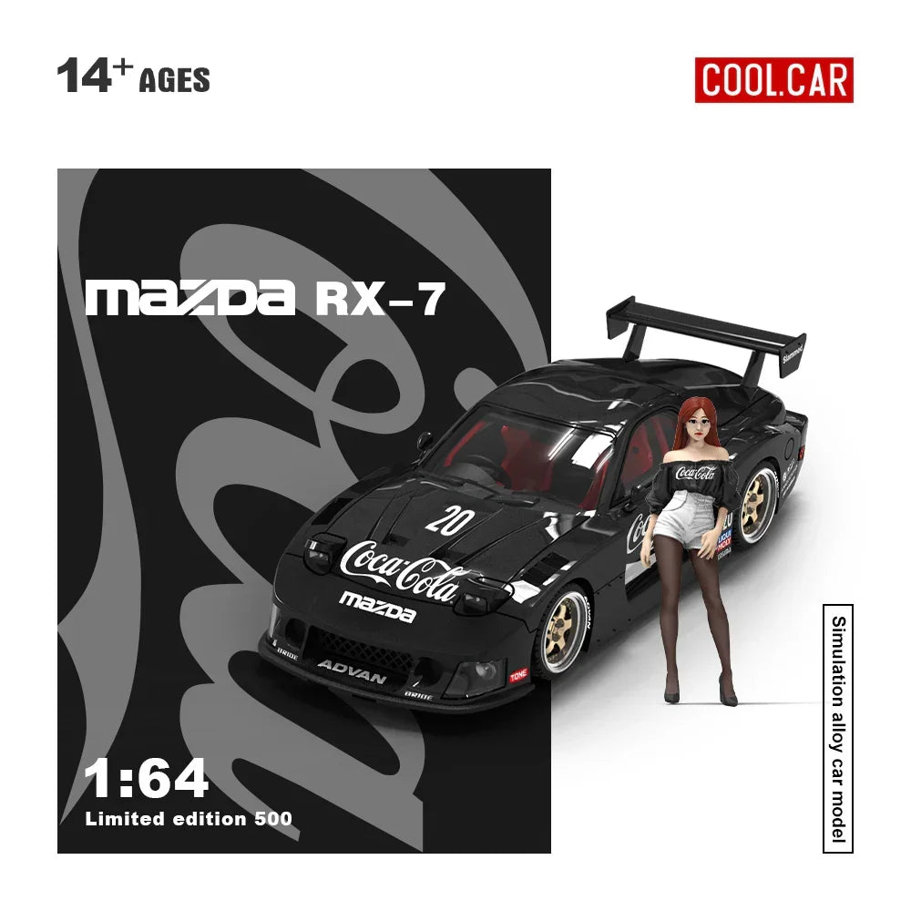 Cool Car - Mazda RX-7 Black Coca-Cola(Figure Edition 500), 1:64 Scale — image 1
