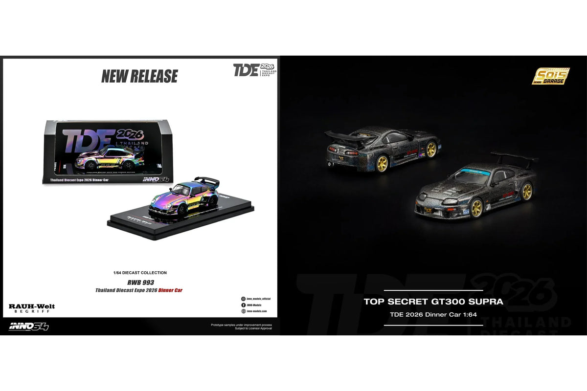 *TDE 2026* RWB 993 Dinner Edition & Top Secret GT300 Supra Special Events (Dinner Set), 1:64 Scale — image 2