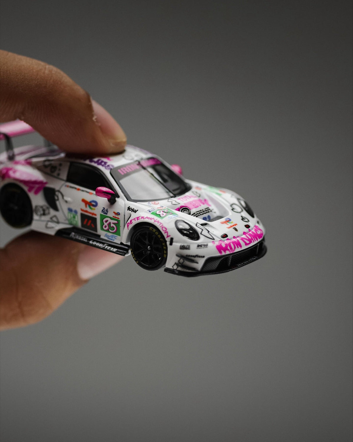 *PRE-ORDER* Porsche diecast 911 GT3 R Iron Dames - 2025 Lemans 24H LMGT3 #85, 1:64 Scale — image 5