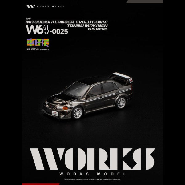 *HKTCS 2026* Mitsubishi Lancer Evolution VI Tommi Mäkinen Edition (Gun metal), 1:64 Scale — image 2