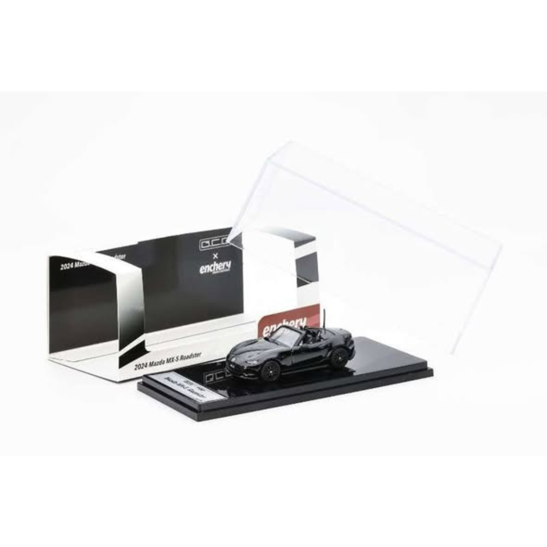 *PRE-ORDER* Mazda MX-5 Roadster RF 2024 – Black – Includes 1 Electroplated Grey Chase Car per Carton, 1:64 Scale — image 1