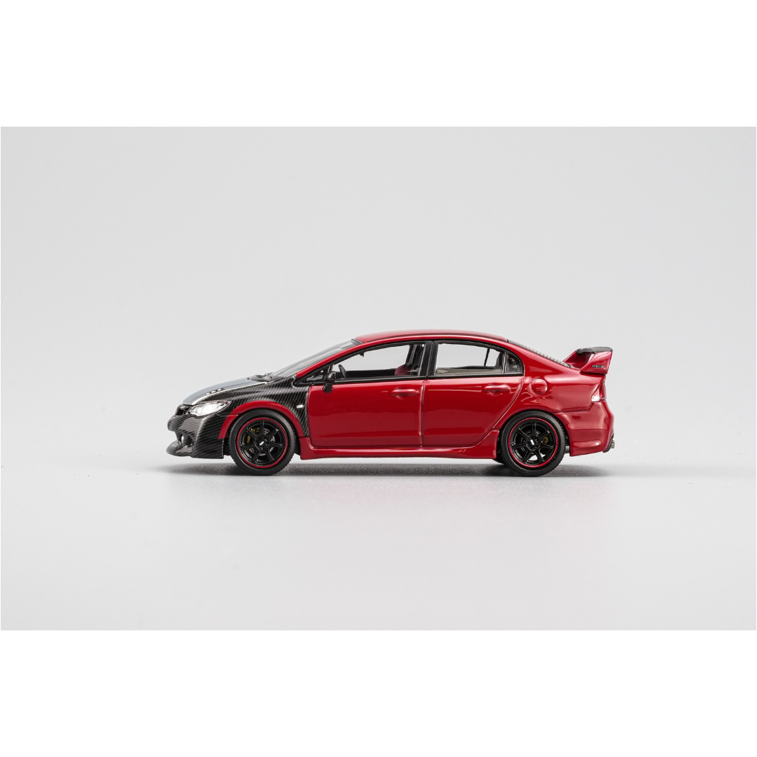*HKTCS 2026* Honda Mugen Civic Type-RR Experimental Spec 2008 Red with Black Carbon Front (Limited to 2999pcs), 1:64 Scale — image 3