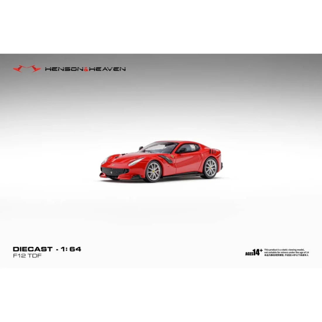 *PRE-ORDER* Ferrari F12 TDF Rosso Scuderia with Silver Rims, 1:64 Scale — image 1