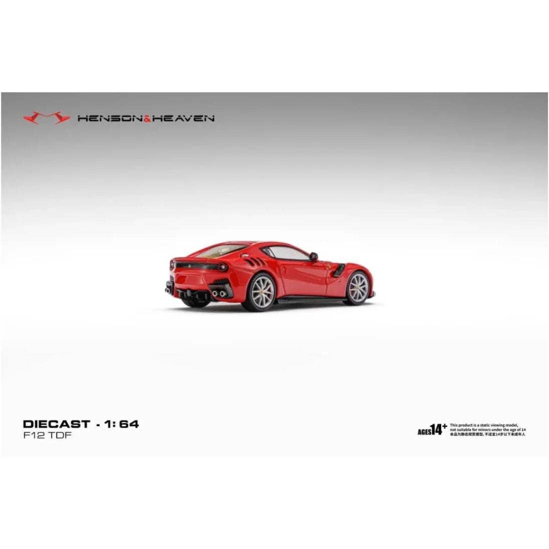 *PRE-ORDER* Ferrari F12 TDF Rosso Scuderia with Silver Rims, 1:64 Scale — image 3