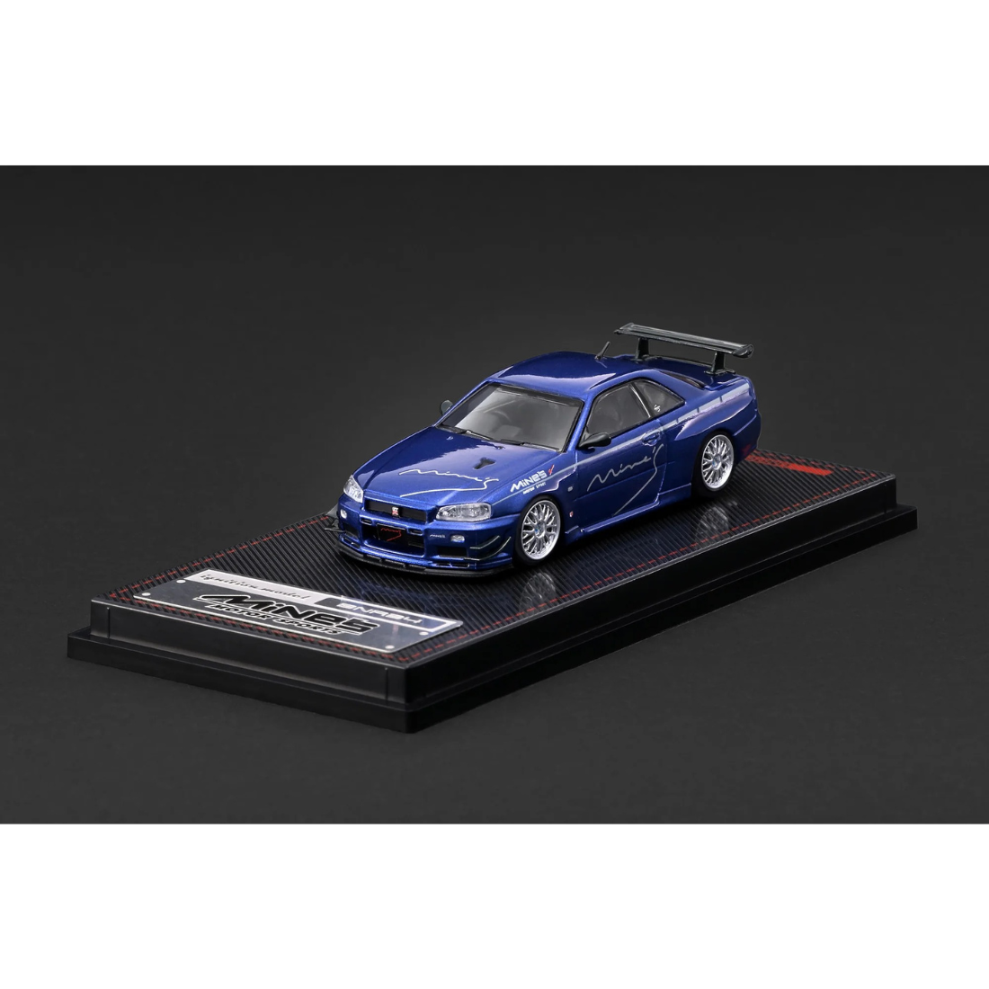 *PRE-ORDER* Nissan Skyline GT-R Mine's (R34), 1:64 Scale (Blue Metallic) — image 1