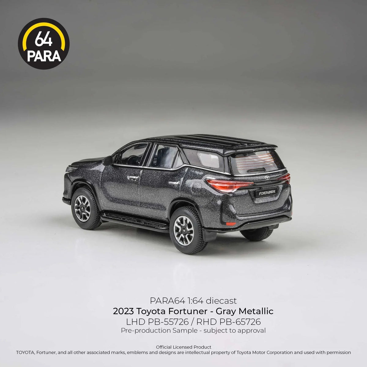 *PRE-ORDER* Diecast Toyota Fortuner 2023 , 1:64 Scale (Grey Metallic) — image 3