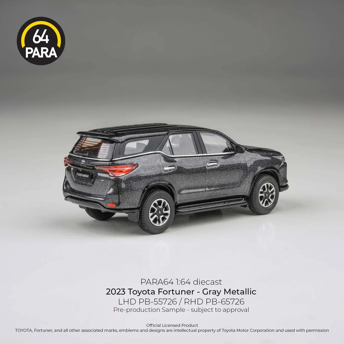 *PRE-ORDER* Diecast Toyota Fortuner 2023 , 1:64 Scale (Grey Metallic) — image 4