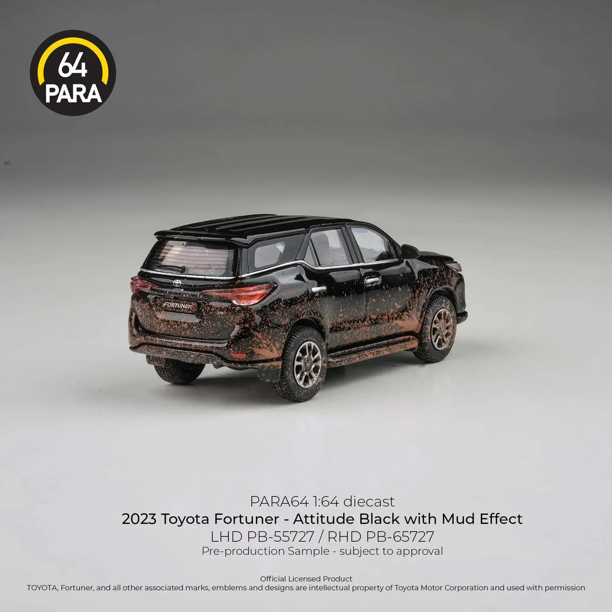 *PRE-ORDER* Diecast Toyota Fortuner (Attitude Black with Mud Effect) 2023, 1:64 Scale — image 4