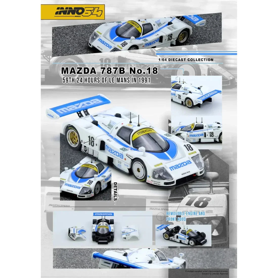 *PRE-ORDER* Mazda 787B No.18 59th 24 Hours Le Mans 1991, 1:64 Scale — image 1