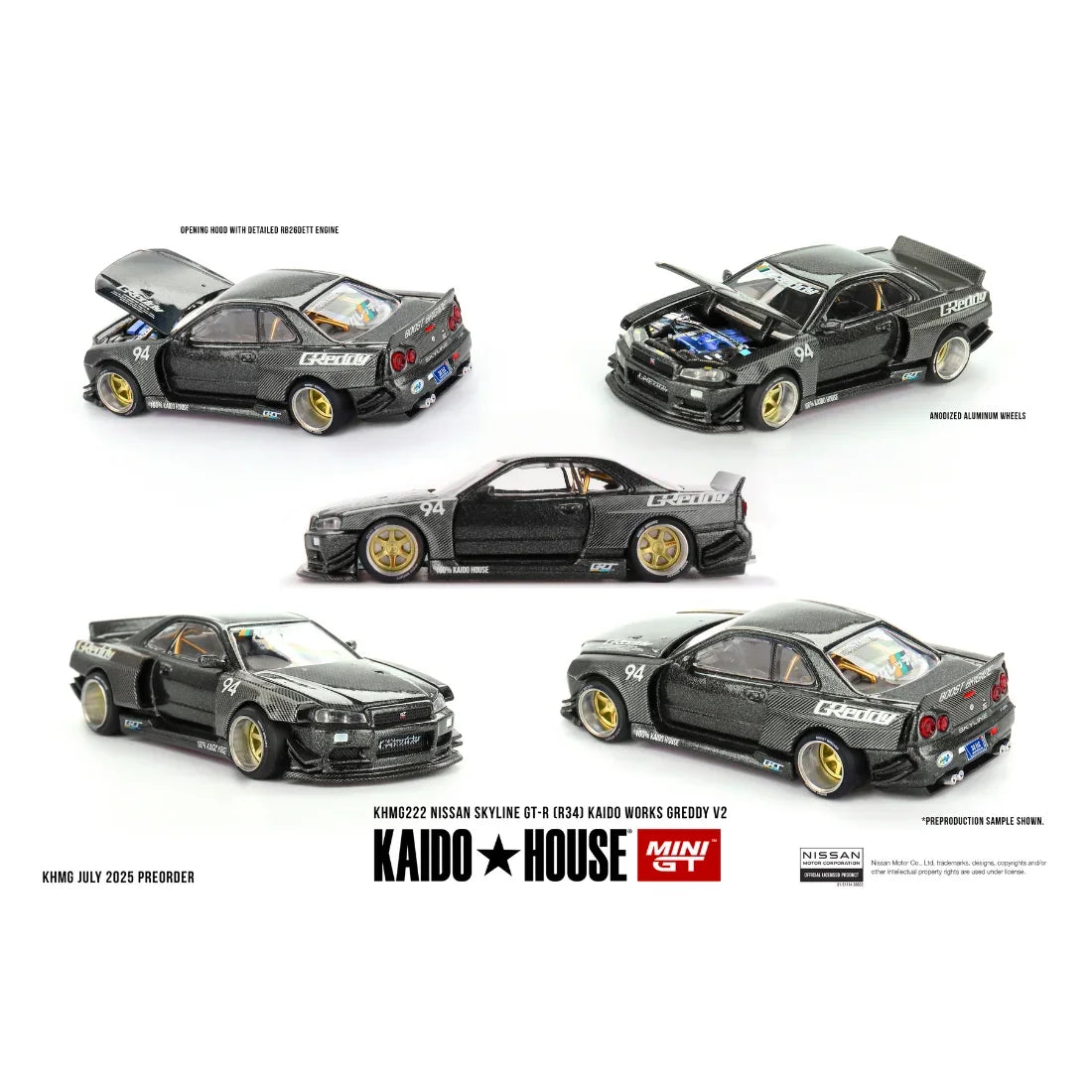 Nissan Skyline GT-R (R34) Kaido Works GReddy V2, 1:64 Scale — image 1