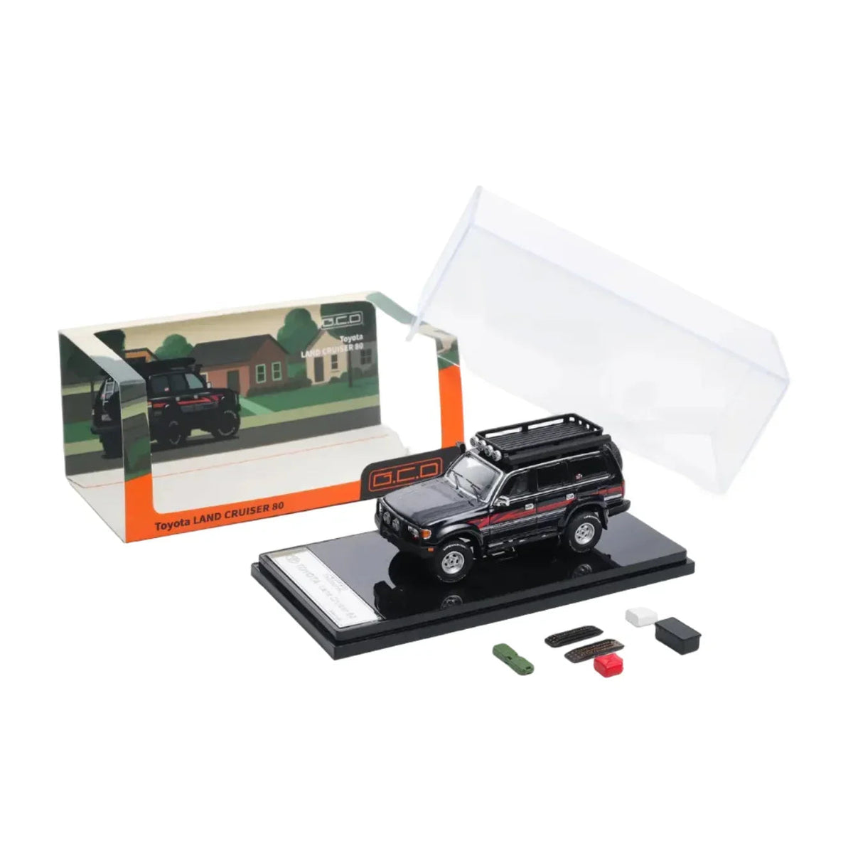 Toyota No.613 Land Cruiser 80, 1:64 Scale (Black) — image 4