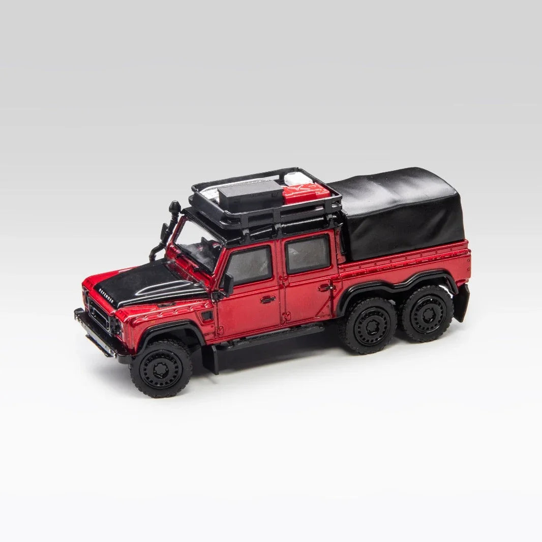 *PRE-ORDER* Land Rover Defender 6x6 (Modified Version) with Accessories, 1:64 Scale (Red) — image 2