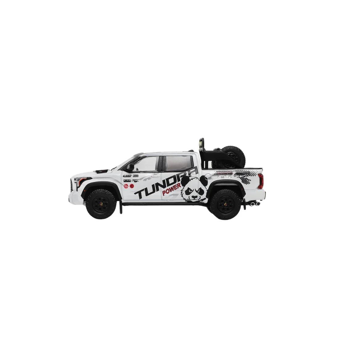 Toyota Tundra TRD Pro Panda Livery LHD with Accessories, 1:64 Scale (White) — image 2