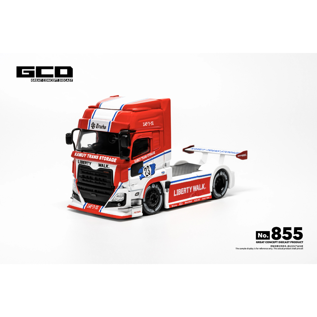 *PRE-ORDER* LB-Trucks UD Quon Head-Red/White, 1:64 Scale — image 1