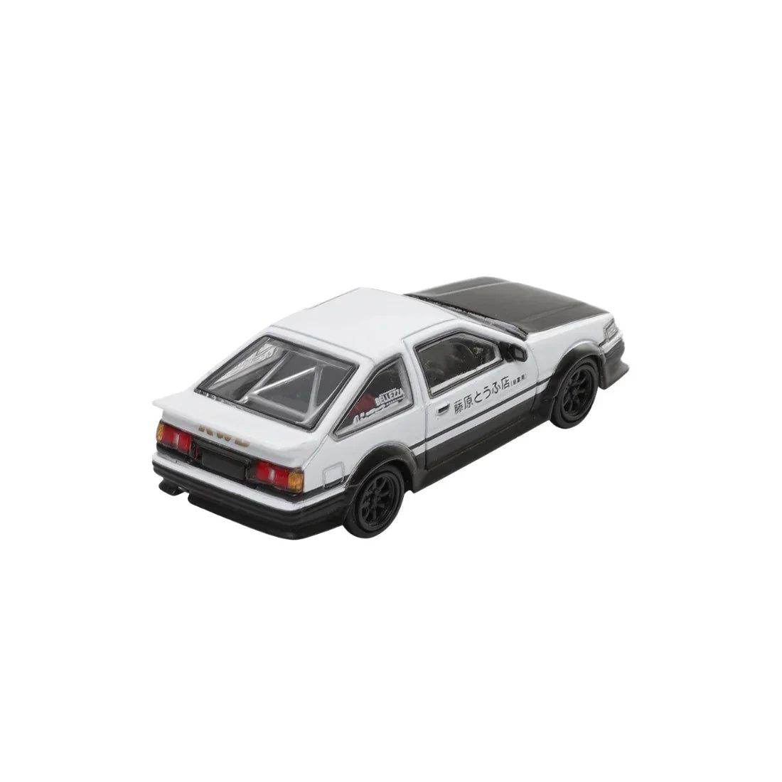 Toyota Corolla Levin GT-APEX (AE86) Panda (Black Hood), 1:64 Scale (Black & White) — image 3