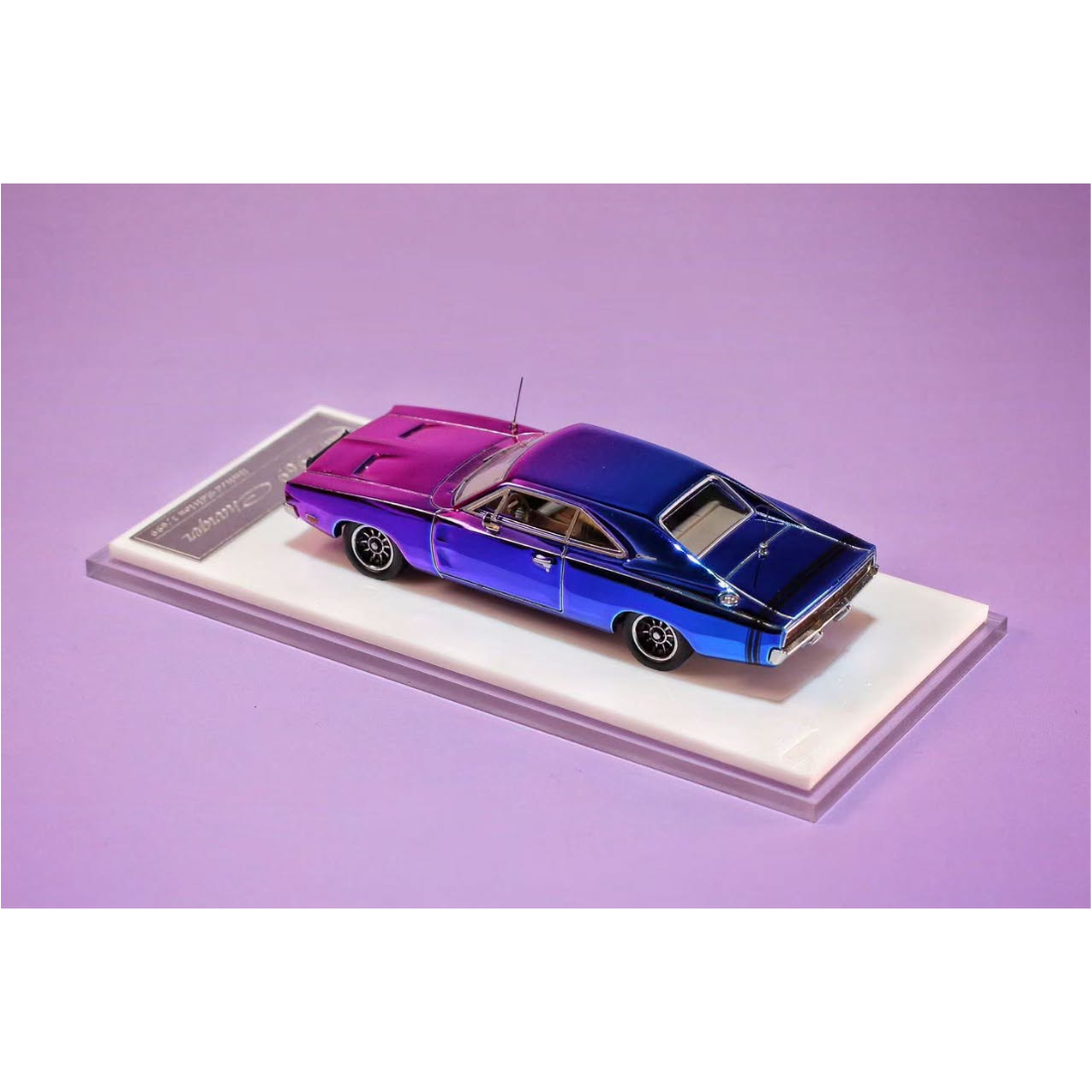 *PRE-ORDER* Dodge Charger 1969, 1:64 Scale (Chrome Magic Blue) — image 2