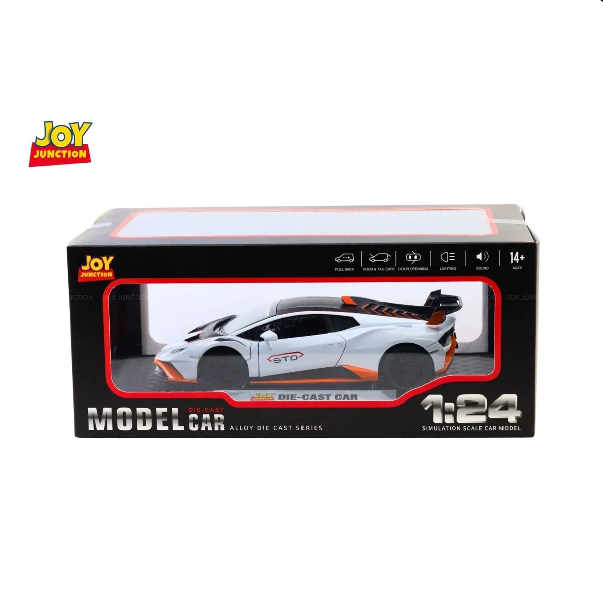 Lamborghini Hurracan STO - Light, Sound with Openable Doors, 1:24 Scale (White) — image 6