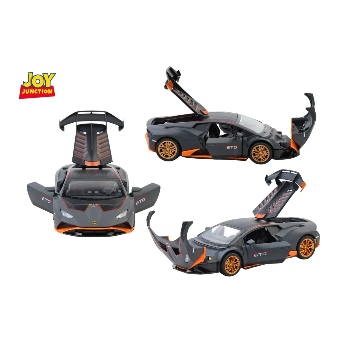 Lamborghini Hurracan STO - Light, Sound with Openable Doors, 1:24 Scale (Gray) — image 5