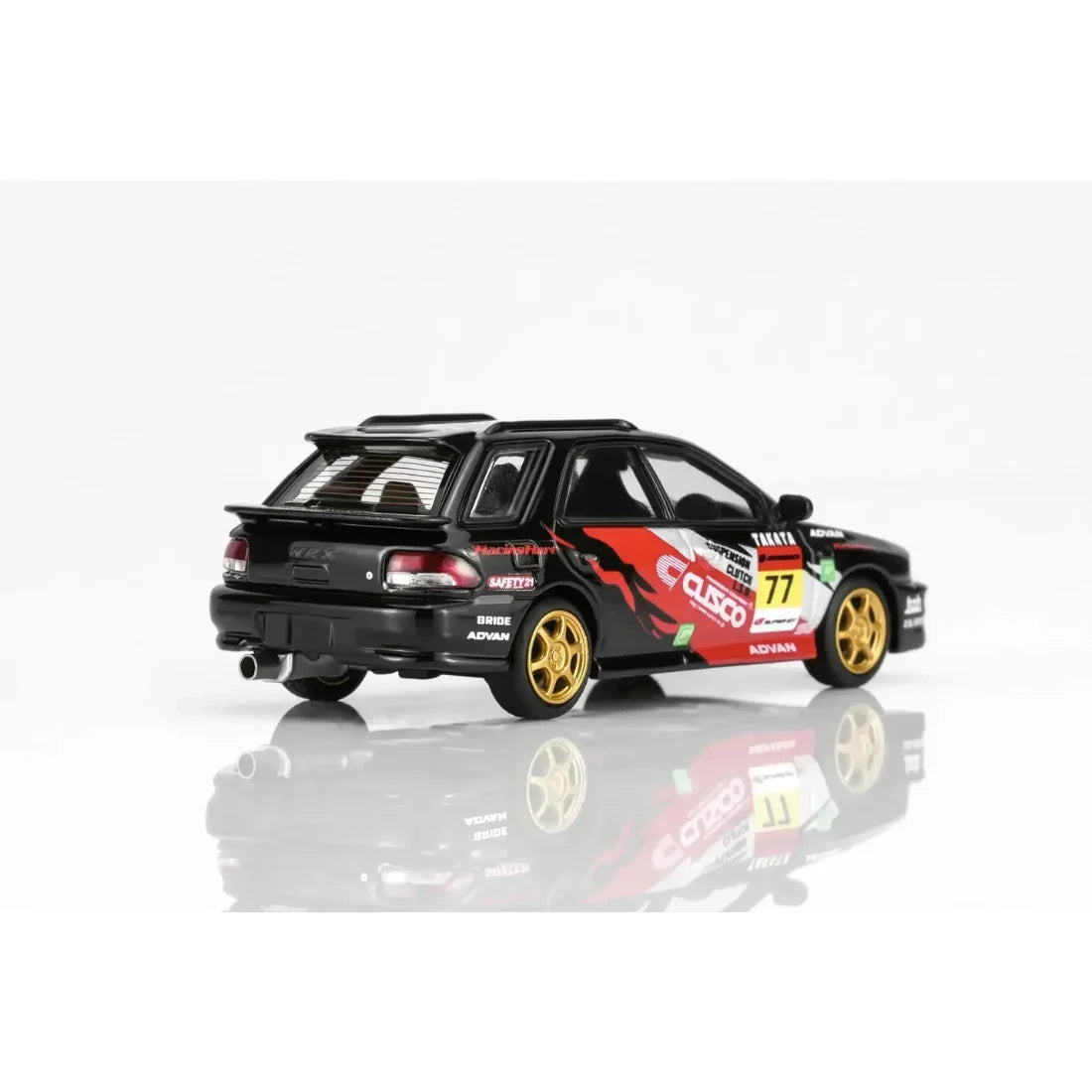 *PRE-ORDER* Subaru Impreza Wagon WRX STi Version VI Cusco Silver Livery, 1:64 Scale (Black) — image 4