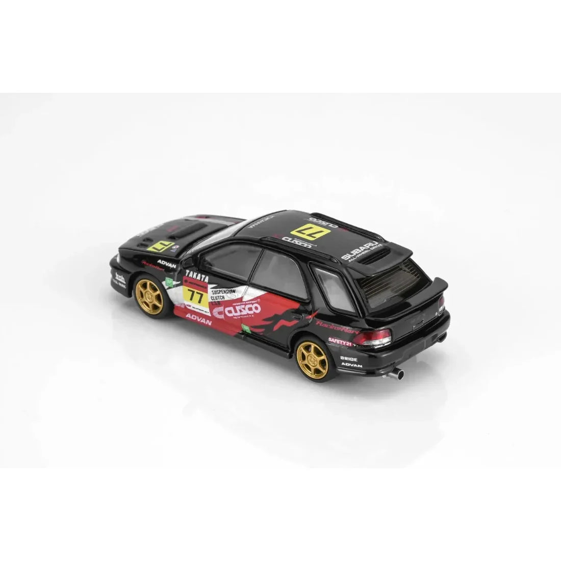 *PRE-ORDER* Subaru Impreza Wagon WRX STi Version VI Cusco Silver Livery, 1:64 Scale (Black) — image 3