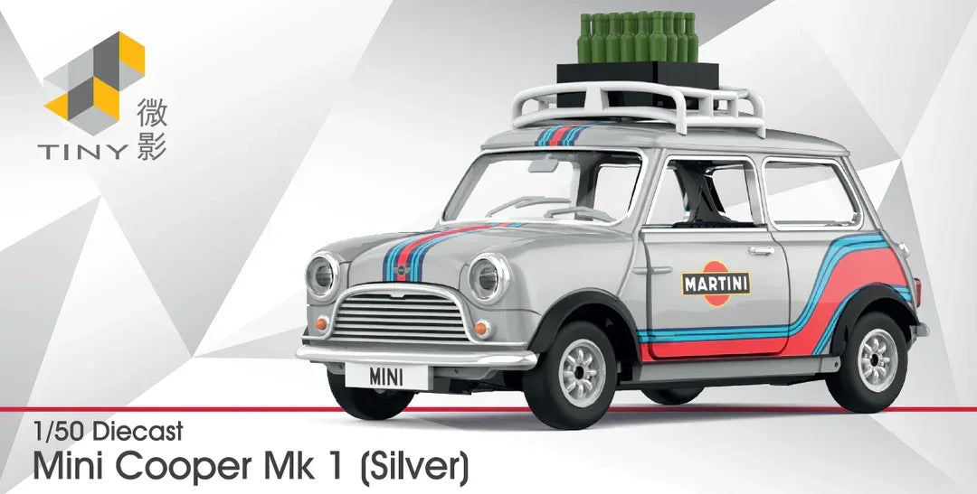 Mini Cooper Mk 1, 1:50 Scale (Silver) — image 1