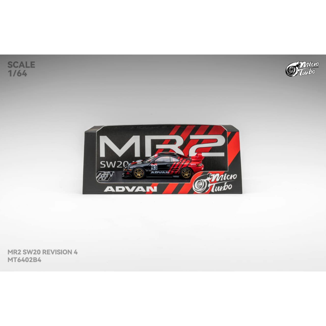 *PRE-ORDER* MR2 SW20 Retractable-Headlights Advan Livery, 1:64 Scale — image 1
