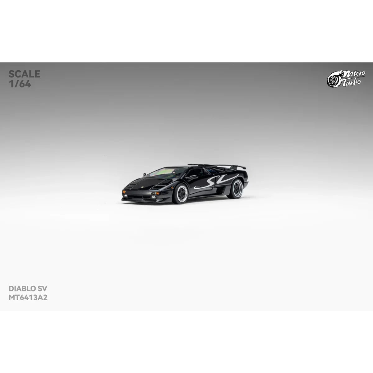 *PRE-ORDER* Custom Lamborghini Diablo SV, 1:64 Scale (Metallic Black) — image 2