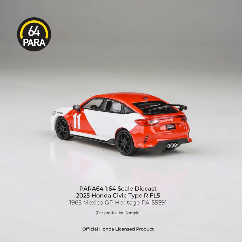 Honda Civic Type R FL5 1965 Mexico GP Heritage, 1:64 Scale (White & Red) — image 2