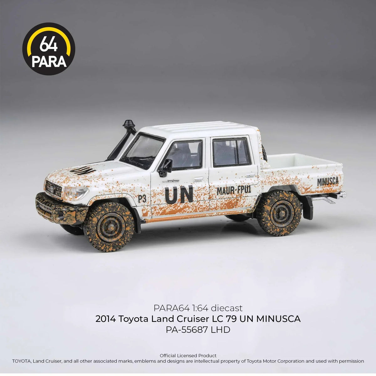 Toyota Land Cruiser LC 79 Un Minusca 2014, 1:64 Scale (White) — image 1
