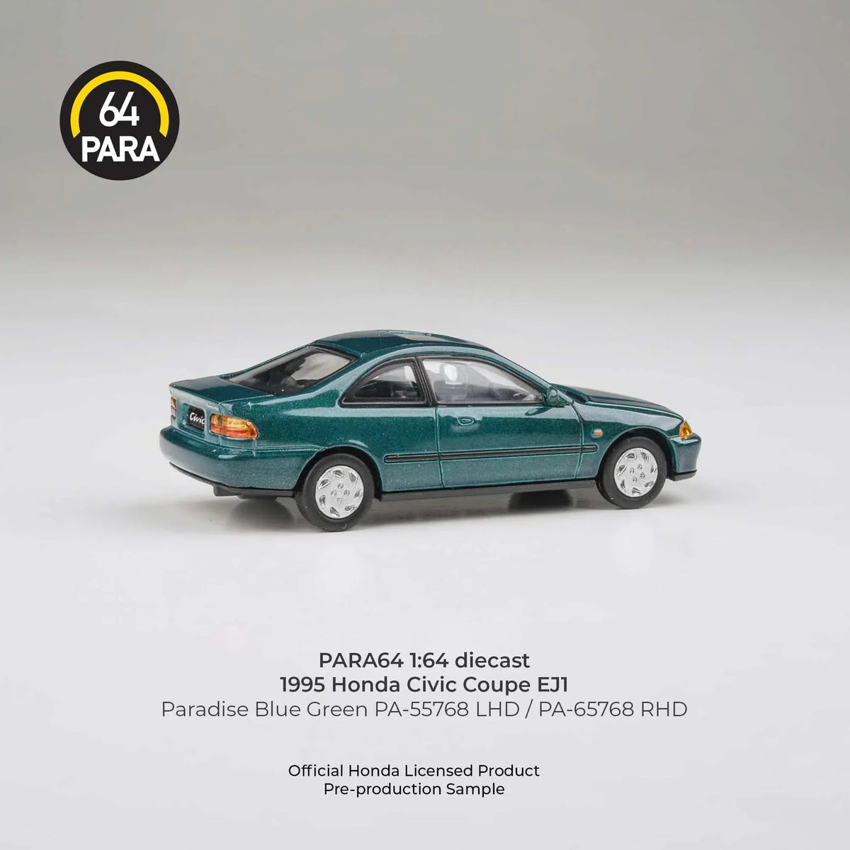 Honda Civic Coupe EJ1 Paradise 1995, 1:64 Scale (Blue Green) — image 3