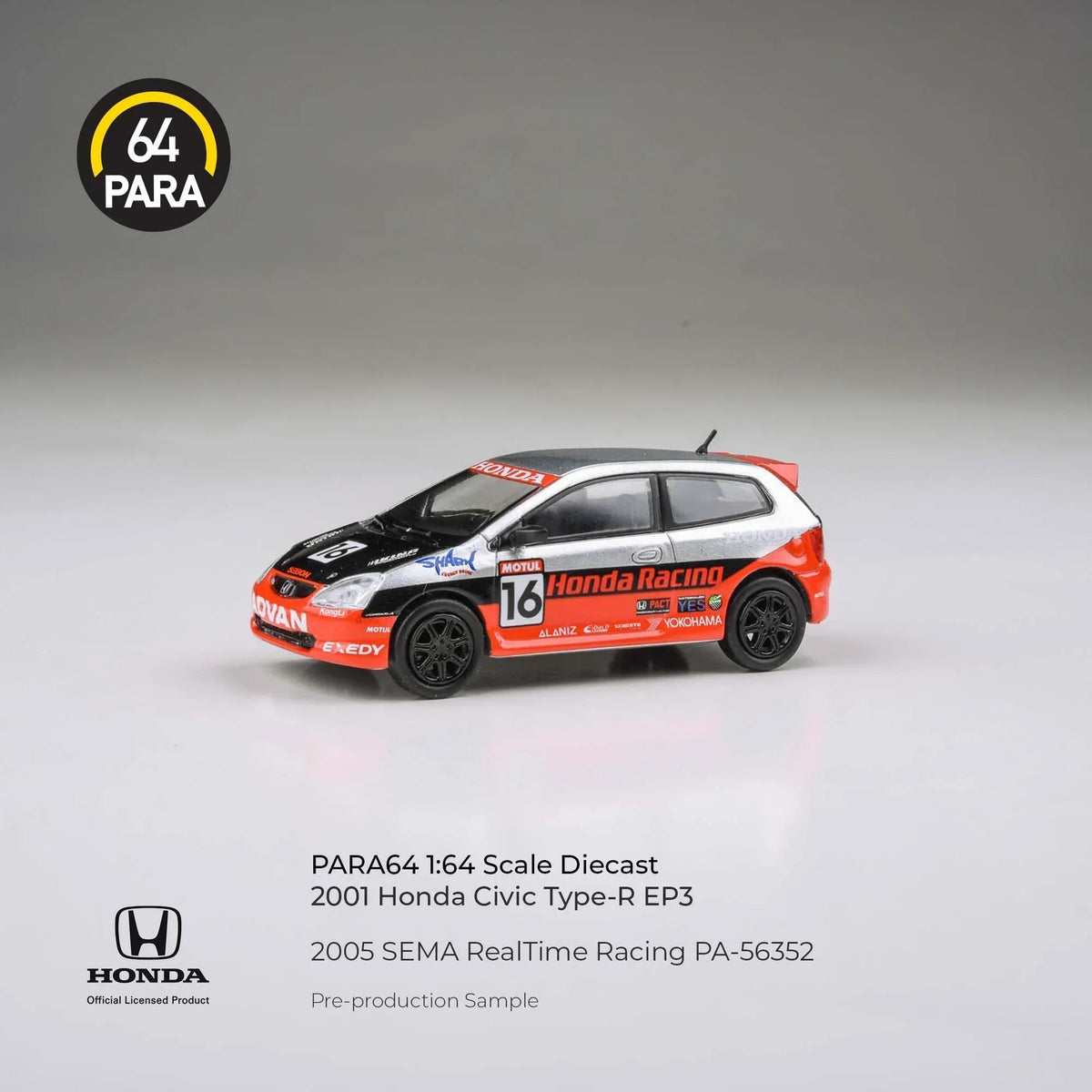 Honda Civic 2005 SEMA RealTime Racing, 1:64 Scale (Red) — image 1