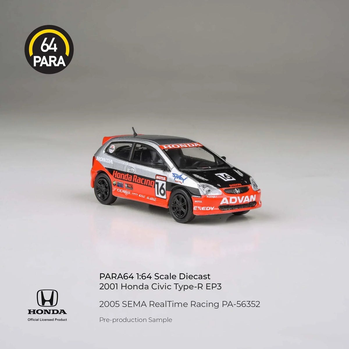 Honda Civic 2005 SEMA RealTime Racing, 1:64 Scale (Red) — image 4