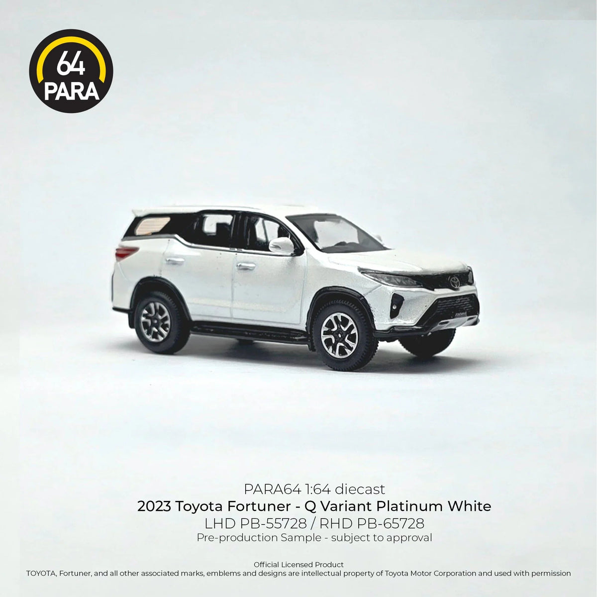 *PRE-ORDER* Diecast Toyota Fortuner - Q Variant Platinum 2023 (White) — image 4