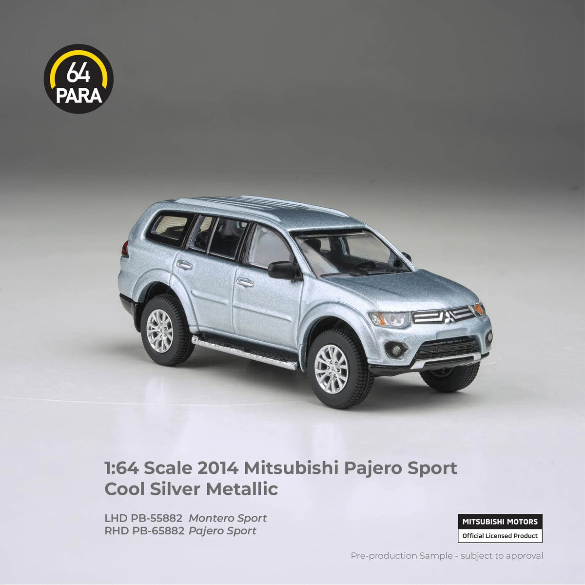 *PRE-ORDER* Mitsubishi Pajero Sport Cool 2014, 1:64 Scale (Silver Metallic) — image 4