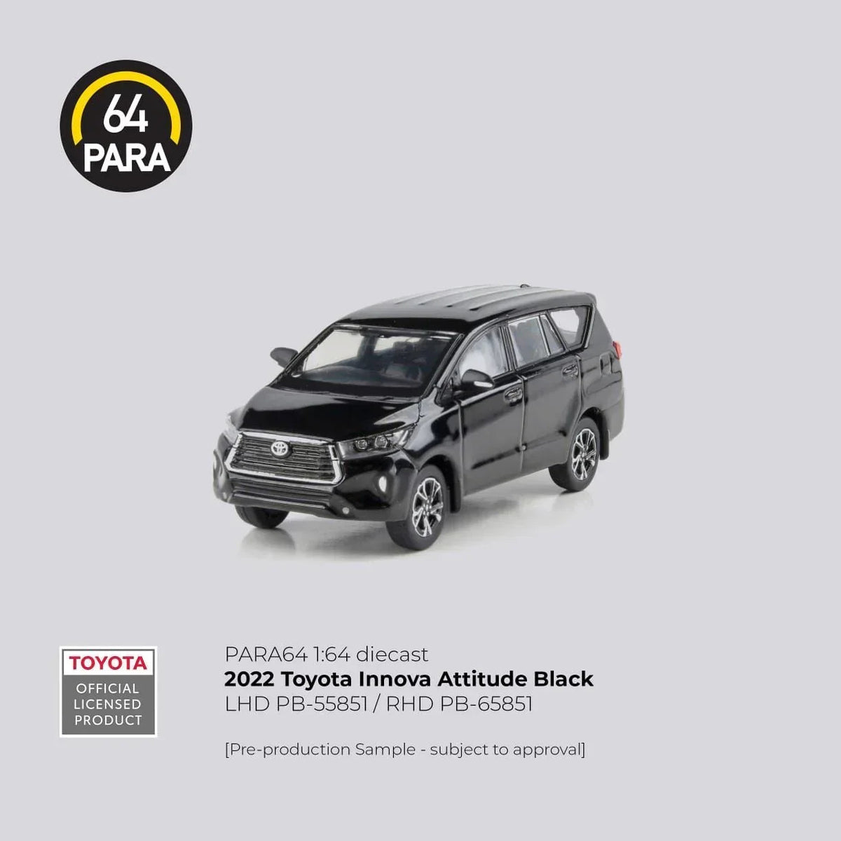 Toyota Innova 2022, 1:64 Scale (Attitude Black) — image 2