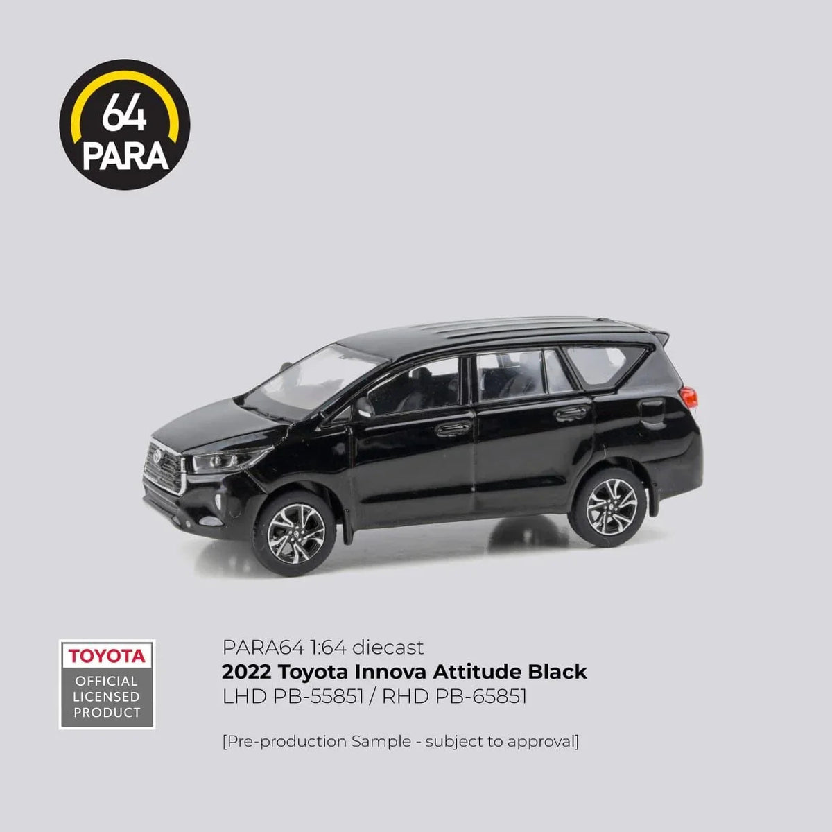 Toyota Innova 2022, 1:64 Scale (Attitude Black) — image 1