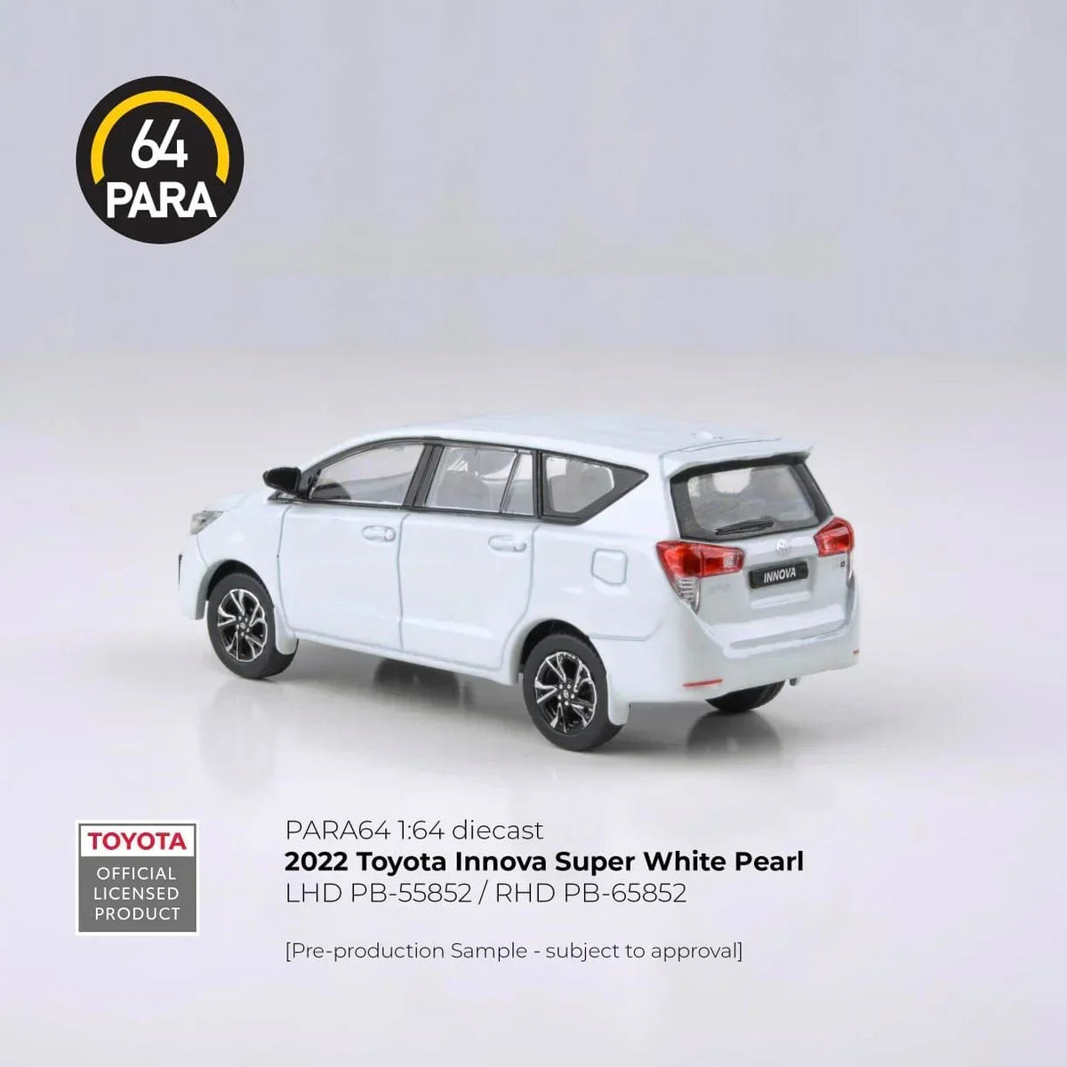 Toyota Innova 2022, 1:64 Scale (Super White Pearl) — image 2