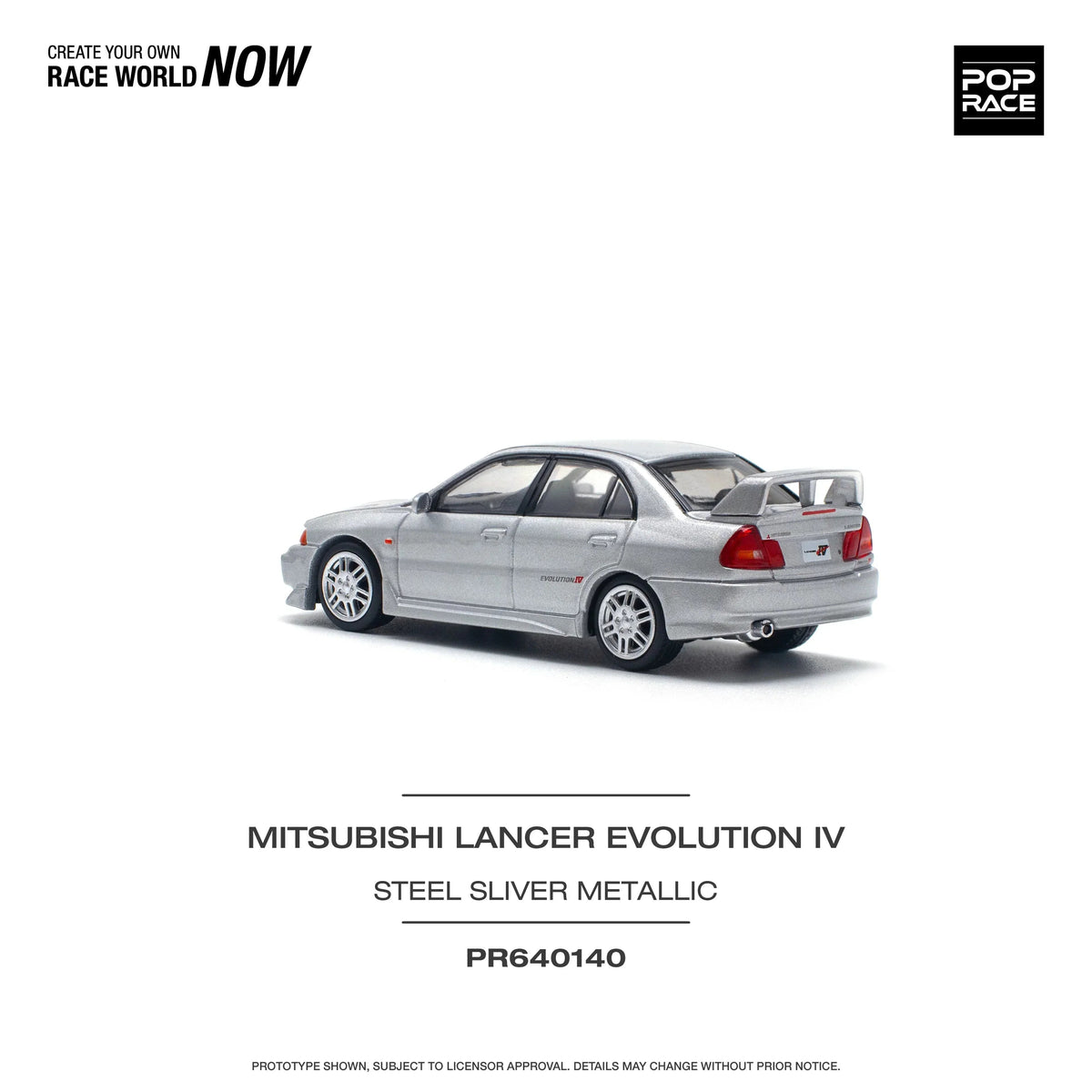 Mitsubishi Lancer Evolution IV, 1:64 Scale (Silver) — image 4