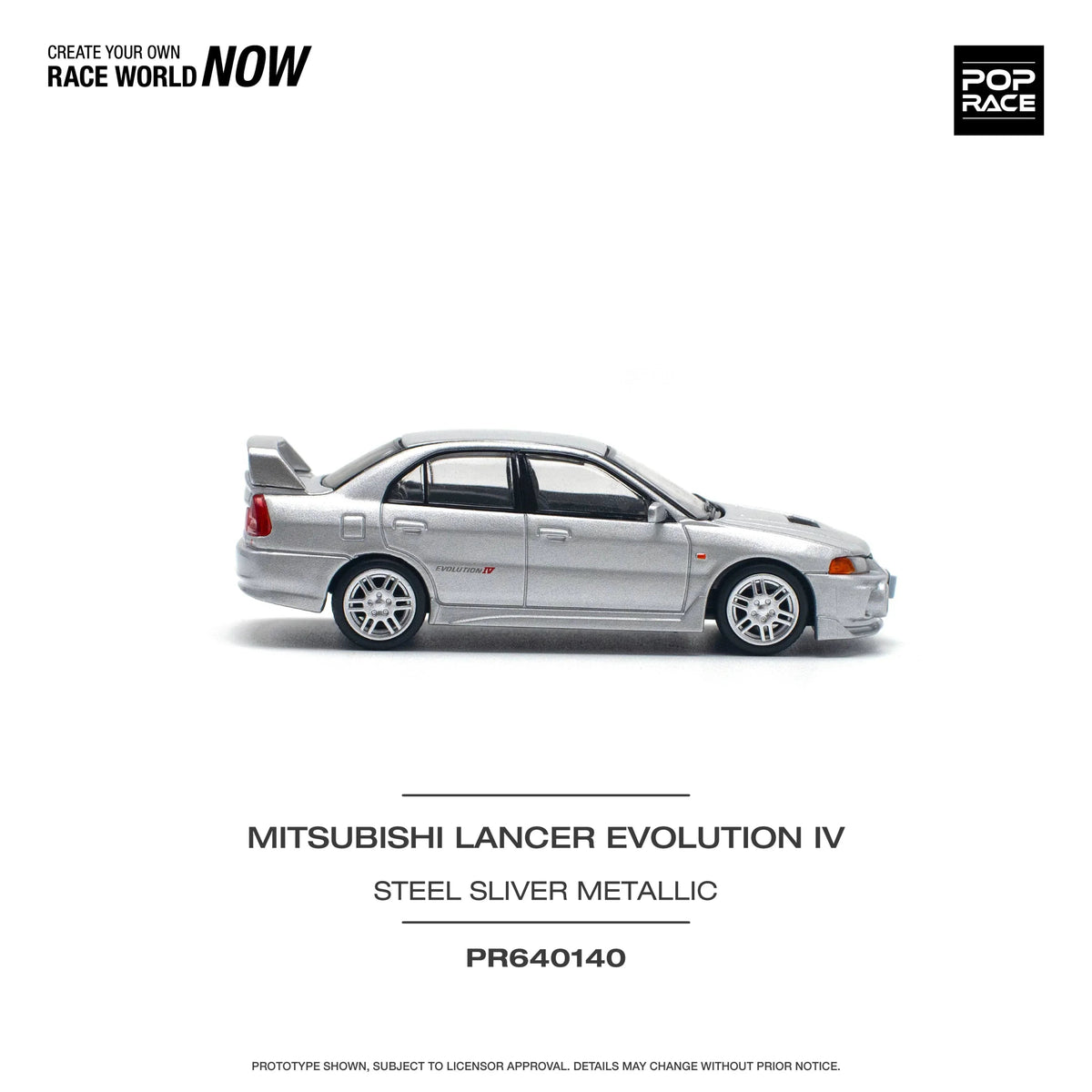 Mitsubishi Lancer Evolution IV, 1:64 Scale (Silver) — image 3