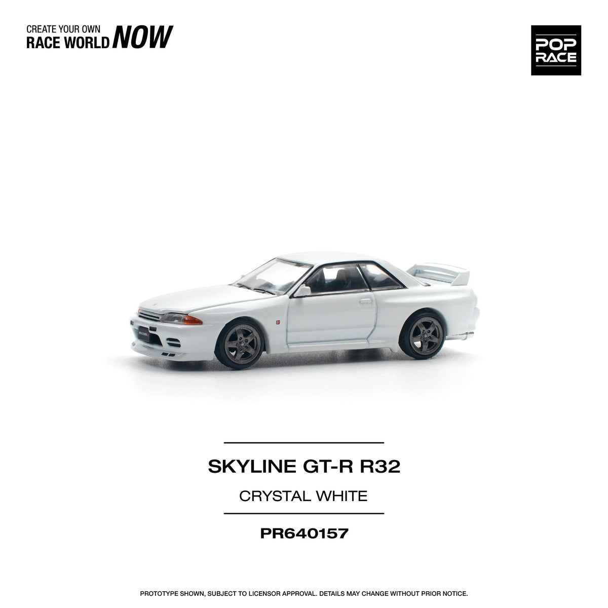 Skyline GT-R R32, 1:64 Scale (White) — image 1