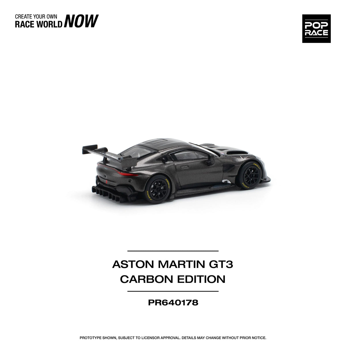 Aston Martin GT3 Carbon Edition, 1:64 Scale (Black) — image 4