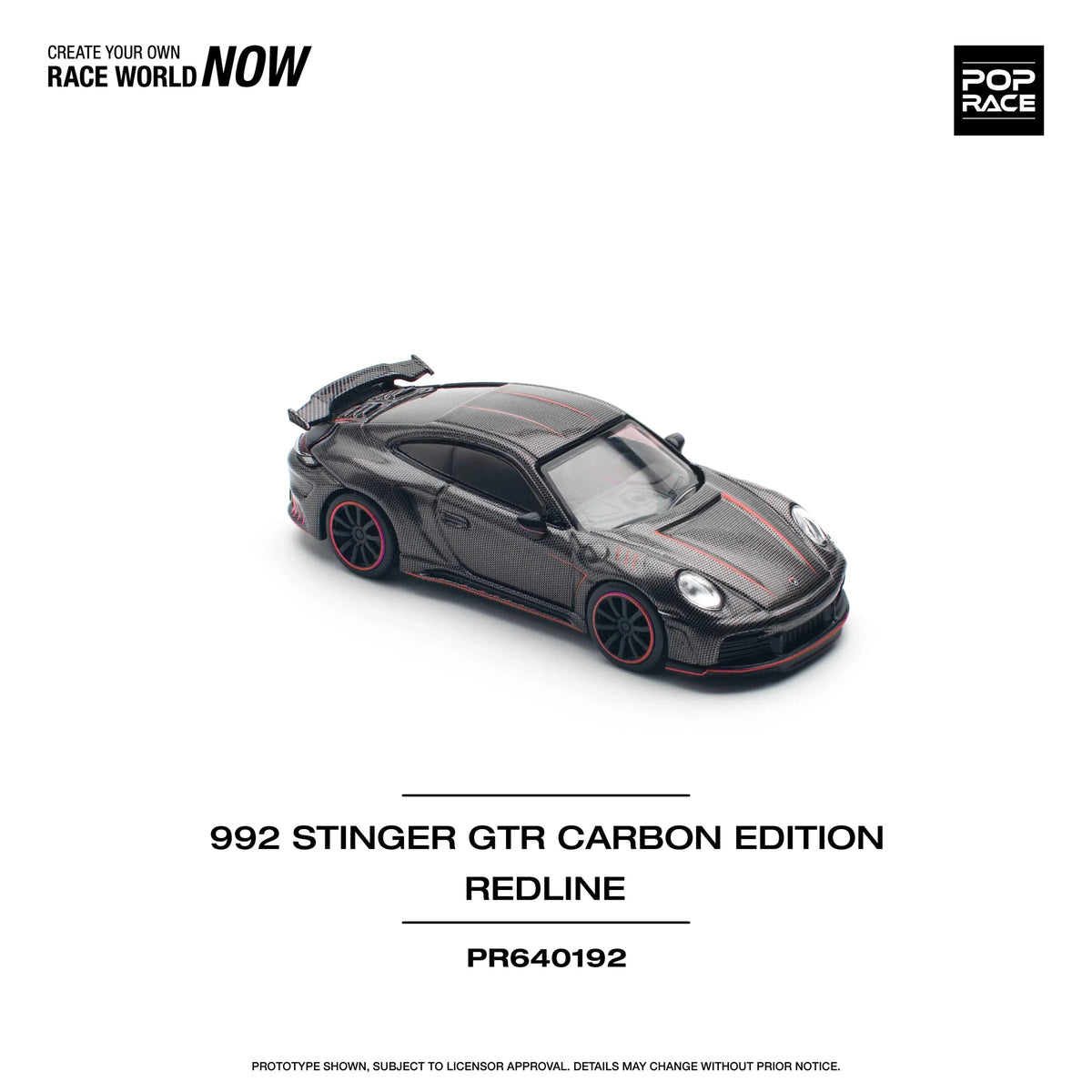 Porsche diecast 992 Stinger GTR Carbon Edition, 1:64 Scale (Black) — image 5