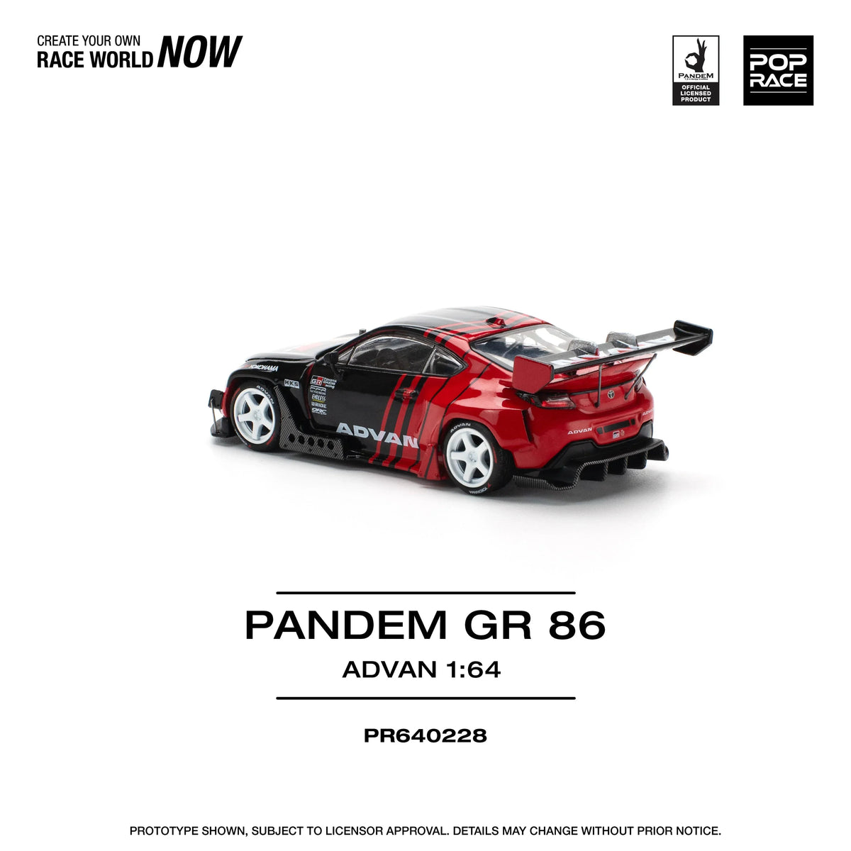 Pandem GR 86 Advan, 1:64 Scale (Red) — image 3
