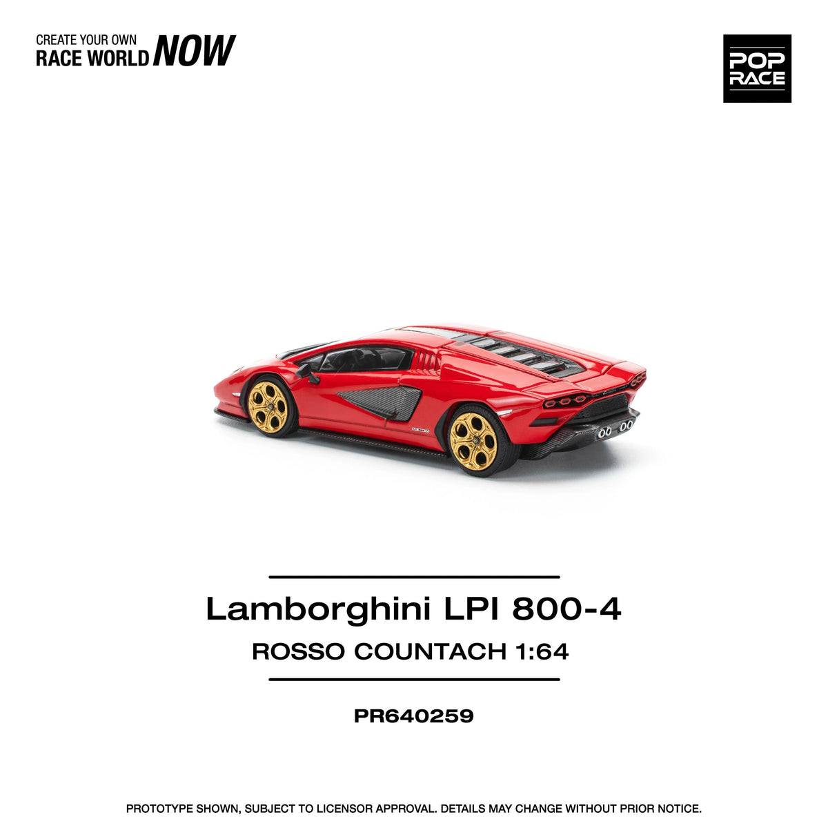 Lamborghini LPI 800-4 Rosso Countach , 1:64 Scale (Red) — image 3