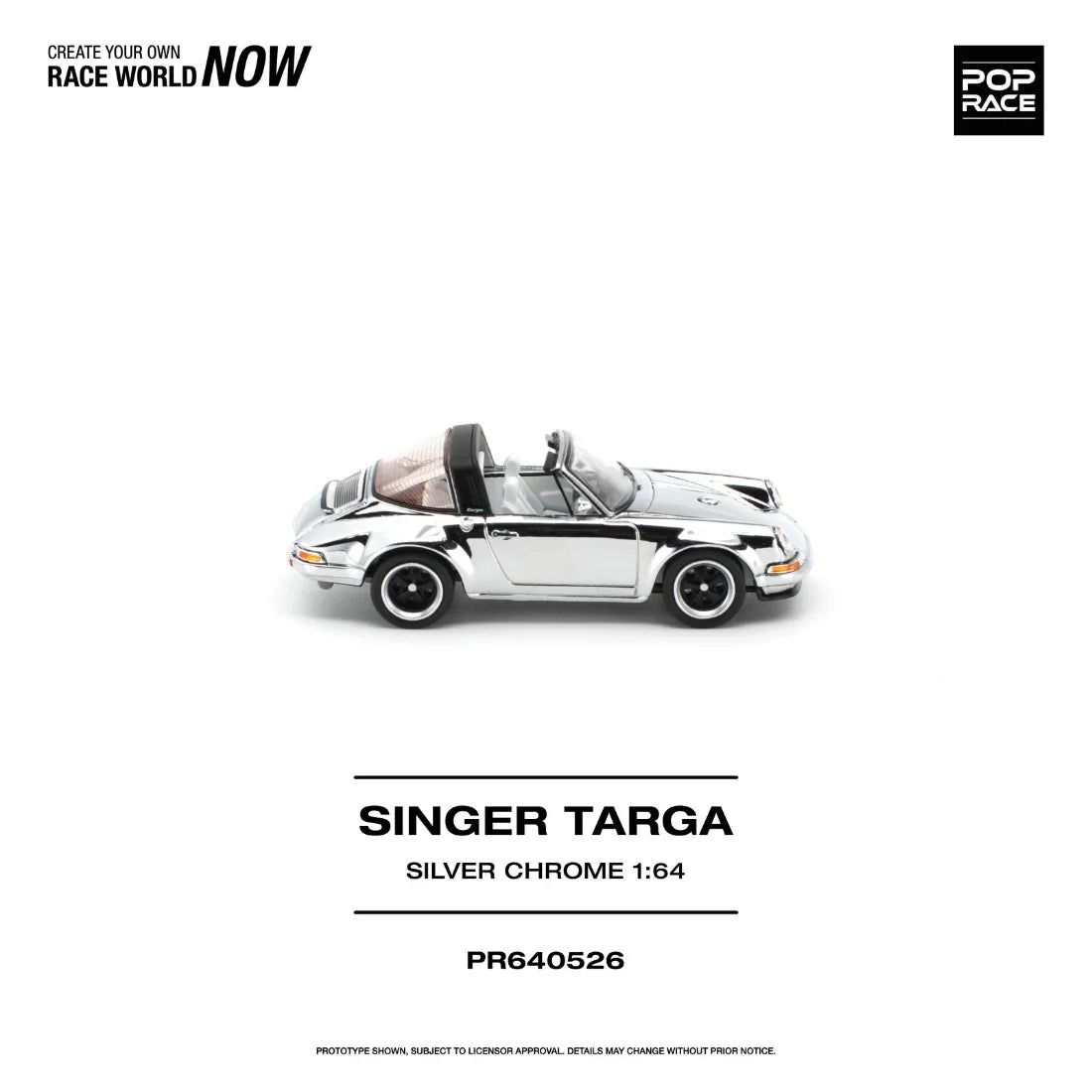 *PRE-ORDER* Singer Targa Silver Chrome, 1:64 Scale — image 5