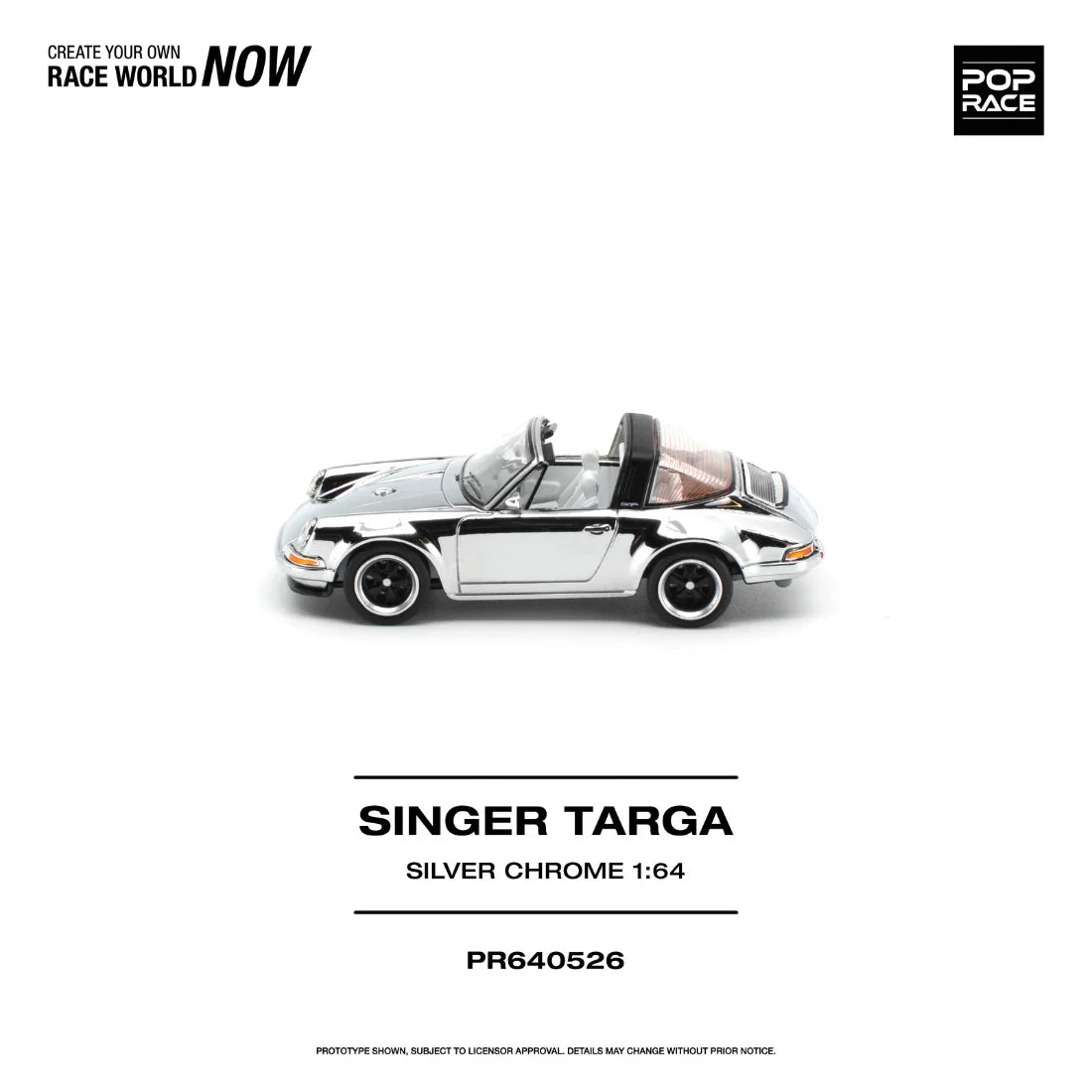 *PRE-ORDER* Singer Targa Silver Chrome, 1:64 Scale — image 2
