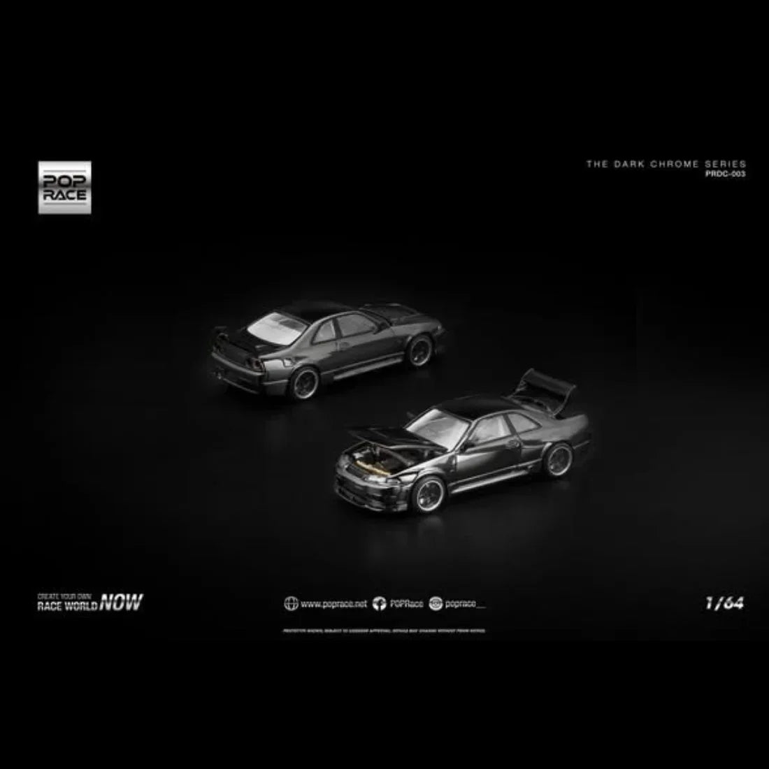 Nissan Skyline GT-R R33 NISMO 400R, 1:64 Scale (The Dark Chrome Series) — image 1