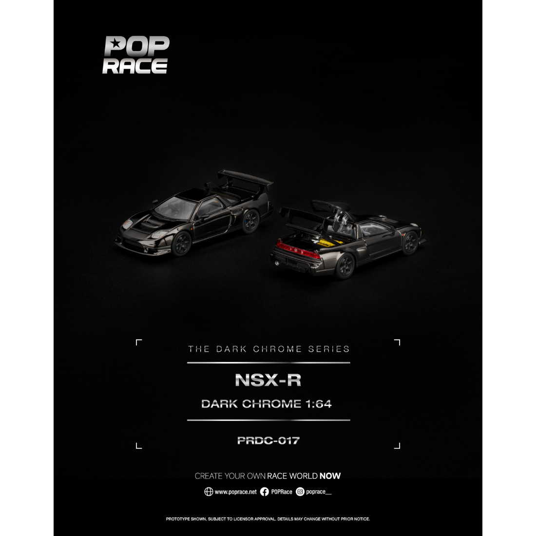 *PRE-ORDER* NSX-R, 1:64 Scale (Dark Chrome) — image 3
