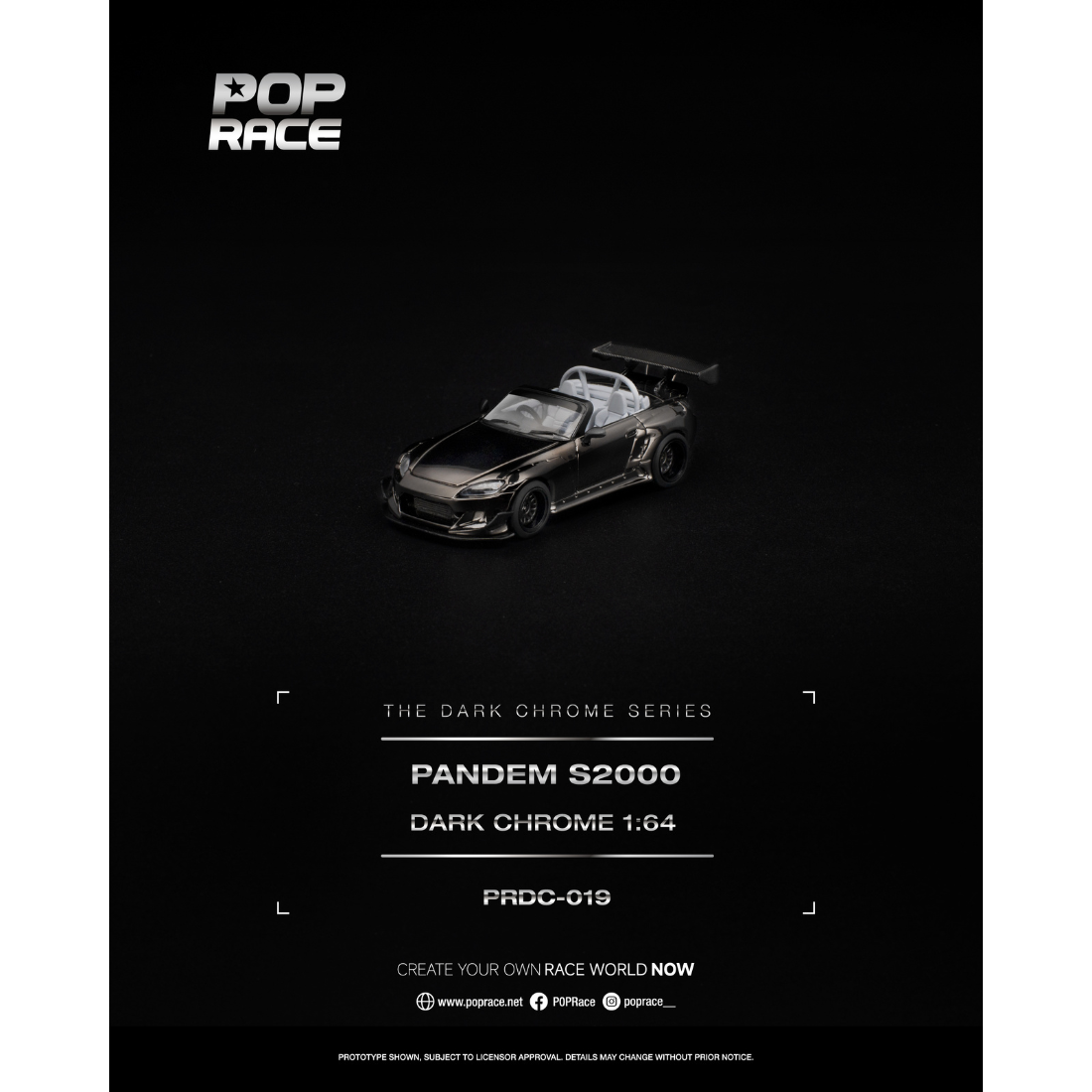*PRE-ORDER* Pandem S2000, 1:64 Scale (Dark Chrome) — image 1